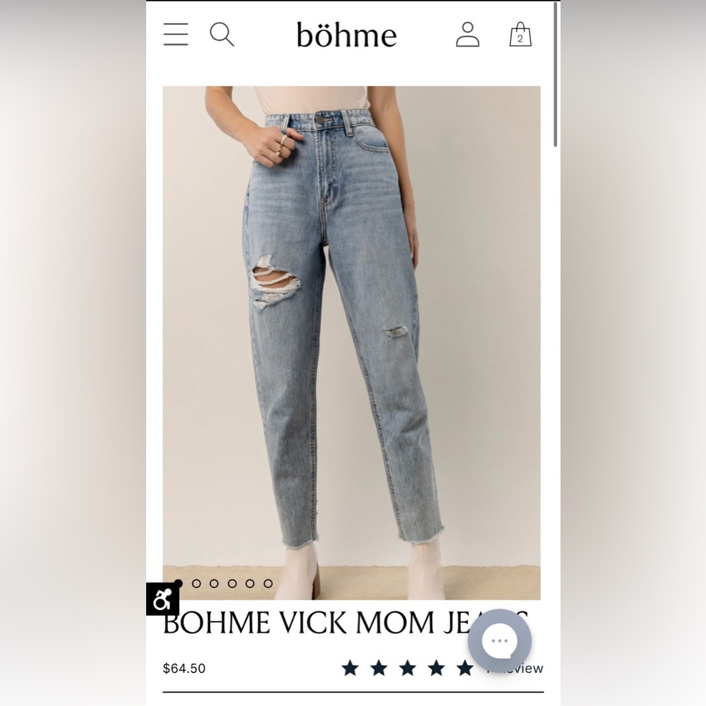 Bohme High Rise Mom Jean